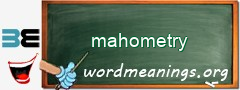 WordMeaning blackboard for mahometry